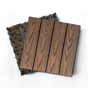 Wood Plastic Composite Deck Tiles Set of 20pcs, Composite Decking Resist Rust - 1 of 4