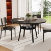 47'' Round Dining Table for 4-6 People, Farmhouse Kitchen Dining Table, Round Dinner Table with Storage Shelf for Kitchen, Living Room (Table Only) - 2 of 4