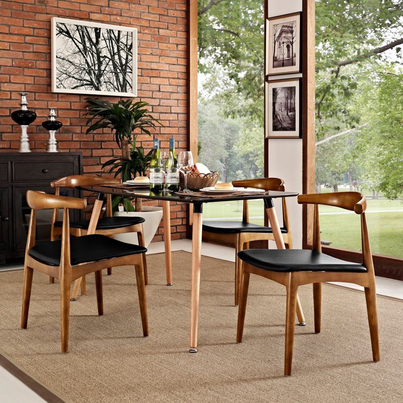 Set of 4 Tracy Dining Chairs Black - Modway, 6 of 7