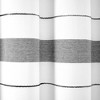 72"x72" Chic Striped Yarn Dyed Eco Friendly Recycled Cotton Shower Curtain Gray - Lush Décor: Bath Accessory, Buttonhole Top - 3 of 4