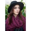 Pavilion Gift Company - Maroon - Oversized Frayed Scarf - Sweaters and Shawls - 4 of 4