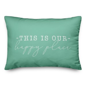 Creative Products This Is Our Happy Place Mint 14x20 Indoor / Outdoor Pillow - 1 of 4