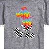 Men's - Disney - Mickey Checkered and Rainbow Silhouette Short Sleeve Graphic T-Shirt - 2 of 4