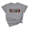 Simply Sage Market Very Merry Teacher Plaid Garment Dyed Tee - 2 of 4