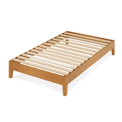 12" Alexis Deluxe Wood Platform Bed Rustic Pine - Zinus