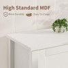 Farmhouse TV Stand for TV up to 70 Inch,  Media Console with V-Shaped Pattern Drawer - 4 of 4