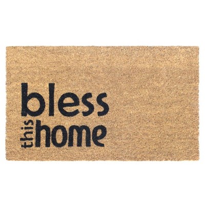 Tufted Bless This Home Doormat Black - Raj