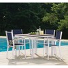 Travira 5pc 39" Square Table and Chair Dining Set - White/Blue - Oxford Garden - image 2 of 3