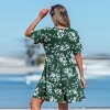 Women's Floral Print V-Neck Sundress with Puff Sleeves - Cupshe - 4 of 4