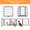 GustoWave Dog Playpen 8 Panels 24" Rust-Resistant Pet Fence Heavy Duty Puppy Exercise Pen Durable Metal Pet Fence for Indoor & Outdoor - 2 of 4