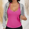 Anna-Kaci Active Women's Deep V-Neck Tank Top with Slim Fit and Adjustable Strap Detail - 4 of 4