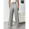 Women's Elastic Waistband Wide Leg Straight Fit Casual Sport Daily Boyfriend Long Pants - 2 of 3