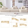 Modular Sectional Sofa Couches, 6 Seat Free Combination Sleeper Sofa Bed for Living Room Bedroom Apartment Office, Beige - 4 of 4