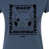 Women's - Pokémon - Pikachu Face With Grid Fitted Graphic T-Shirt - 2 of 3