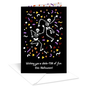 Halloween Card Dancing Skeletons - 1 of 3