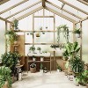 8x6FT Wooden Greenhouse,Greenhouses for Outdoors with Lockable Door,Wood Frame & Adjustable Vent,Heavy Duty Greenhouse with Polycarbonate Panel - 2 of 4