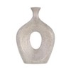 Sagebrook Home Ceramic Oval Vase - Contemporary Glam Abstract Cut-Out Vase Beaded - 2 of 4