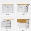 YOOCOZZ 45" Classic Rolling Kitchen Island with Drop Leaf, Power Outlet and Large Storage Space - 4 of 4