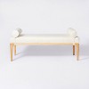 Randolph Bench with Bolster Pillows Linen - Threshold™ designed with Studio McGee - image 3 of 4