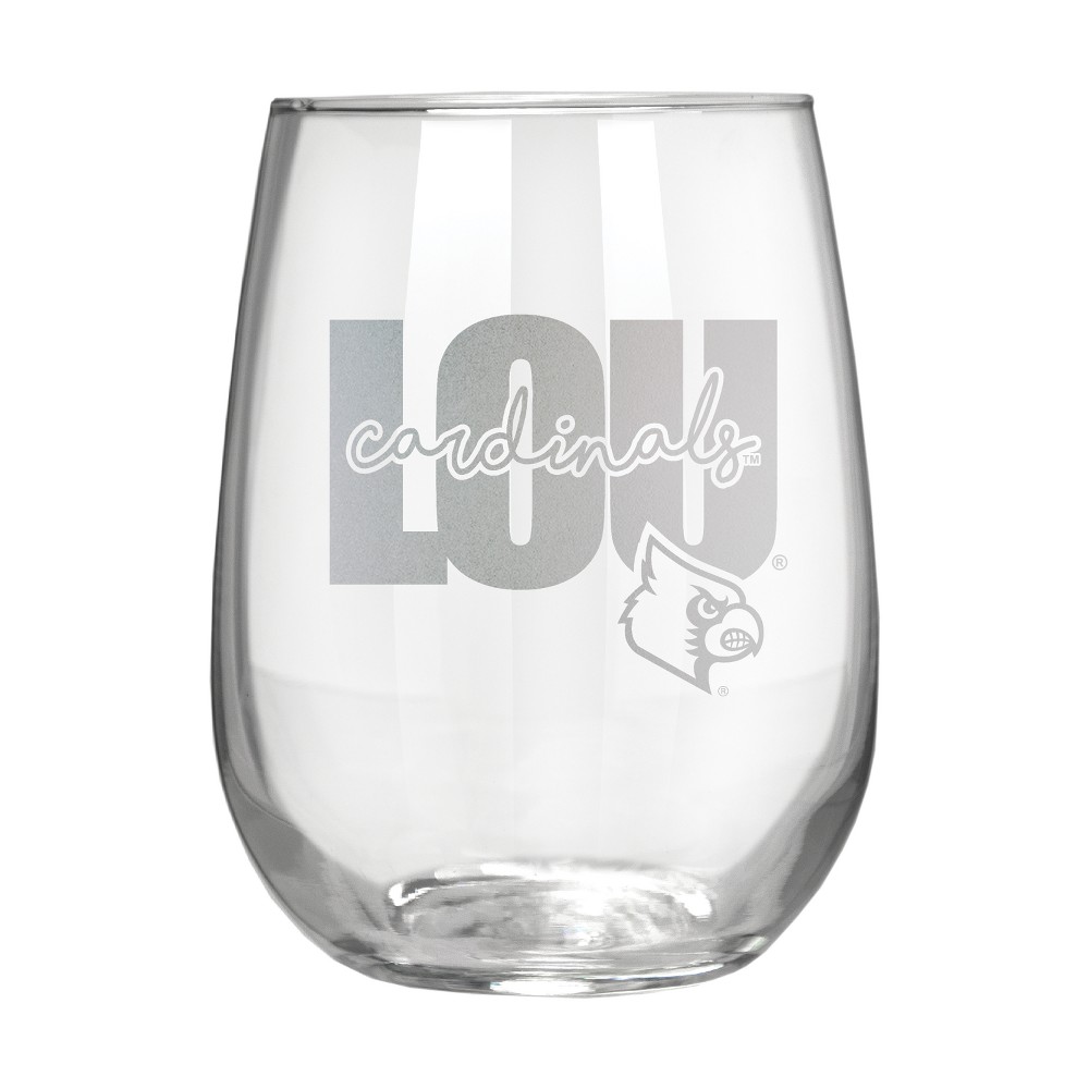 Photos - Glass NCAA Louisville Cardinals The Vino Stemless 17oz Wine  - Clear