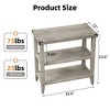 Garvee Farmhouse End Table Rustic Side Table with Storage Shelf for Living Room, Bedroom, Set of 2, Gray - 2 of 4