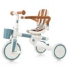 7 in 1 Stroller Baby Tricycle for 18-72 Months, Multifunctional Toddler Trike with Removable Push Rod, Canopy & Guardrail - ModernLuxe - 2 of 4