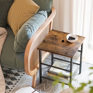 Nightstand,  Side Tables, End Tables with Adjustable Mesh Shelves - 1 of 4