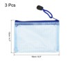 Unique Bargains PVC Waterproof Mesh Zipper Office Travel File Bag 3 Pcs - 2 of 4