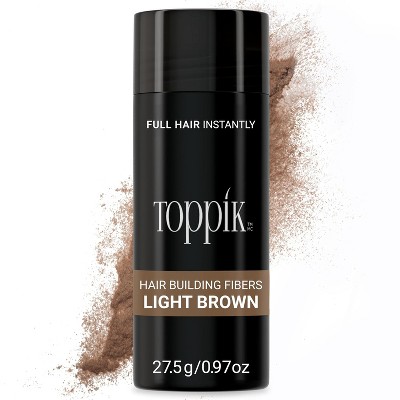 Toppik Hair Building Fibers, Fill In Fine or Thinning Hair Instantly Thicker, Fuller Looking Hair .97 oz Light Brown