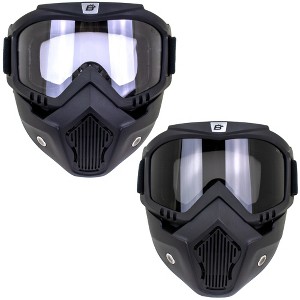 2 Pairs of Birdz Eyewear SKULLBIRD Safety Goggles with Clear, Smoke Lenses - 1 of 4