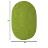 Colonial Mills Boca Raton - Bright Green 3 Ft x5 Ft Oval Rug Indoor/Outdoor 100% Polypropylene - 2 of 4