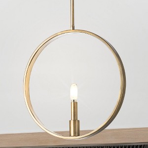 Urban Ambiance Luxury Modern Farmhouse Indoor Pendant,  15-1/2''H x 1-3/8"W x 15''D,  Aged Bronze Finish, UHP4486 - 1 of 4