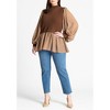ELOQUII Women's Plus Size Twofer Sweater With Chiffon - 4 of 4