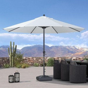 PURPLE LEAF Patio Umbrella Outdoor Table Umbrella Aluminum Frame Market Umbrella Sun Umbrella with 8 Sturdy Ribs - 1 of 4
