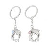 Unique Bargains Lovers Dolphin Pendant Silver Tone Key Chain Keyring 2pcs - 4 of 4
