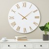 31"x31" Metal Wall Clock with Gold Hands and Numbers - Olivia & May - 2 of 4