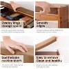 Shoe Bench, Entryway Shoe Cabinet, Entryway Organizer, Bamboo Shoe Rack with Hidden Storage and Soft Cushions - 2 of 4