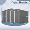 Weather-Resistant Metal Storage Shed with Lockable Doors, Ventilation, and Sturdy Foundation for Backyard, Garden, and Patio Storage-Coolbibila - 4 of 4