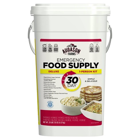 Augason Farms Deluxe Emergency 30-day 1-person Food Supply Kit - 20lbs ...