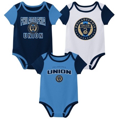 Image of MLS Philadelphia Union FC Infant 3pk Bodysuit - 6-9M