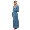 Arus Women's Hooded Turkish Terry Cotton  Robe Lightweight Ankle Length Bathrobe with Overlock Stitching - 2 of 3
