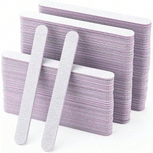 100 Pieces Nail Files 100/180 Grit Double Sided Emery Board,Easy to clean and water resistant - 1 of 4
