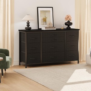 GustoWave TV Console Table for TV up to 55", Modern TV Stand with 10 Drawer & Sockets for Living Room - 1 of 4
