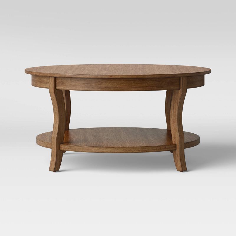 Shelburne Round Coffee Table Natural - Threshold&#8482;, 1 of 5