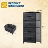 JIONJOY 4-Drawer Fabric Dresser – Wood Top, Steel Frame, Wide Storage for Bedroom Living Room Closet - 3 of 4