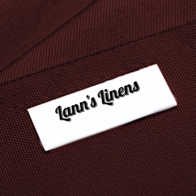 Burgundy Round Polyester Fabric Tablecloth, 90 Inch Diameter