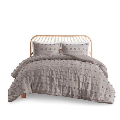 Gracie Mills Eloise Clip Jacquard Duvet Cover Set - Full/Queen - Blue