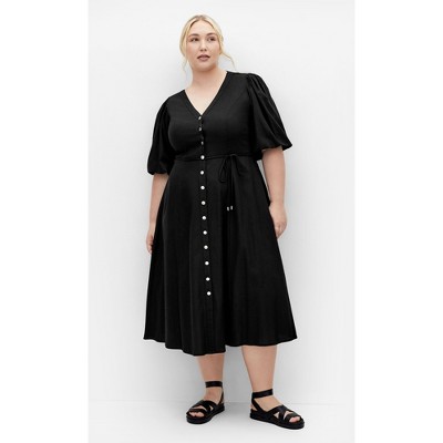 Women's Plus Size Dahlia Dress - black | CITY CHIC