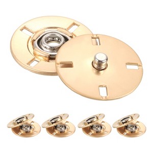 Unique Bargains Alloy Invisible Durable High Hardness Buckle Fasteners Press Studs Buttons 5 Pcs - 1 of 4