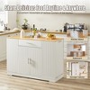 Bella Depot 53.2‘’ Kitchen Island Storage  with Drawers and Trash Can for Kitchen & Dining - 4 of 4